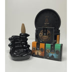 Ansaam Backflow Incense - 3 Types of Incense | مبخرة شلال + ٣ انواع بخور